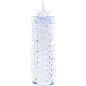  Голбуая насадка с шипами и усиками SENSASOFT SLEEVE BLUE 16,5 см 