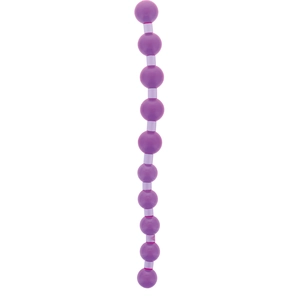  Фиолетовая анальная цепочка JUMBO JELLY THAI BEADS CARDED LAVENDER 31,8 см 