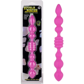  Розовый анальный стимулятор Lovely Juicer Double Ended Butt Plug 25,4 см. 