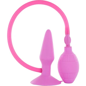  Розовый анальный расширитель SMALL INFLATABLE PLUG 10 см 