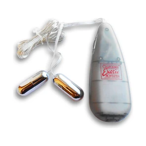  Серебристые вибропули с выносным пультом SCANDAL BULLET GWP 