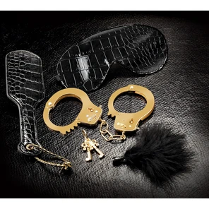  Набор Beginners Fantasy Kit из наручников, пуховки, маски и шлепалки 