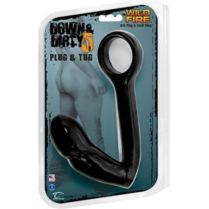  Эрекционное кольцо с анальным стимулятором Down Dirty 5 Plug Tug, Ass Plug Cock Ring 