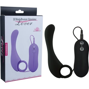  Чёрный вибростимулятор простаты Prostate Stimulator-Lover 13 см 