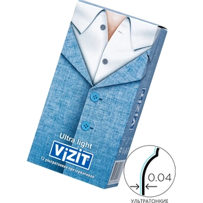  Ультратонкие презервативы VIZIT Ultra light 12 шт 