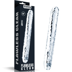  Прозрачный двусторонний фаллоимитатор Flawless Clear Double Dildo 30 см 