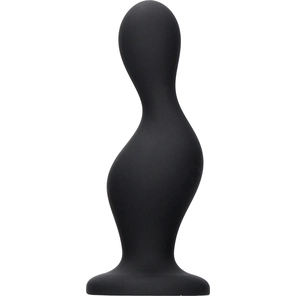  Черная анальная пробка Wave Butt Plug 11,3 см 