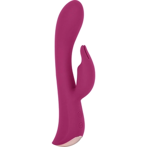  Бордовый вибромассажер-кролик 5 Silicone Bunny Love 19,1 см 