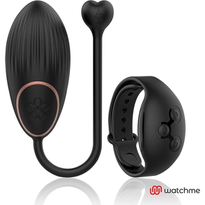  Черное виброяйцо с пультом-часами Anne s Desire Vibro Egg Wireless Watchme 