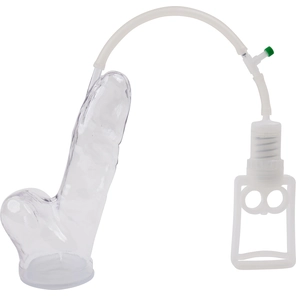  Реалистичная вакуумная помпа с насосом-поршнем Realistic Penis Pump Professional 
