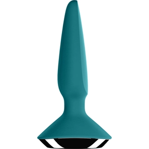  Бирюзовая анальная пробка с вибрацией Satisfyer Plug-ilicious 1 13,5 см 