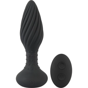  Черная анальная вибровтулка Remote Controlled Butt Plug 15,1 см 