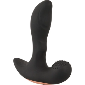  Черный вибромассажер простаты Remote Controlled Prostate Plug with 2 Functions 13,6 см 