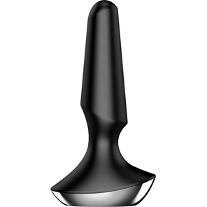  Черная анальная пробка с вибрацией Satisfyer Plug-ilicious 2 14 см 