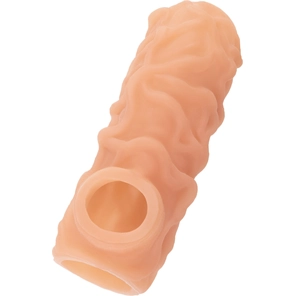  Телесная насадка с венками и открытой головкой Nude Sleeve S 10 см 