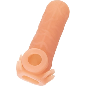  Телесная насадка с усиками и открытой головкой Nude Sleeve S 10 см 