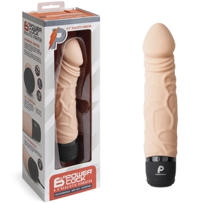  Телесный вибратор-реалистик 6.5 Girthy Realistic Vibrator 19 см 