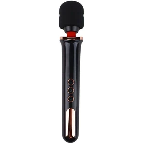  Черный жезловый вибратор Wand Vander 33,5 см 