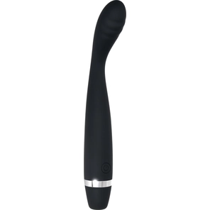  Черный вибростимулятор G-зоны Skinny G 17,8 см 