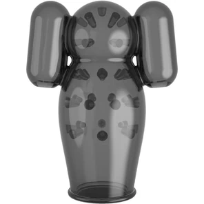  Черная вибронасадка для мастурбации Dual Power Masturbation Sleeve 