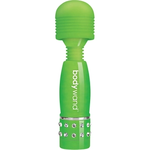  Светящийся в темноте жезловый мини-вибратор с кристаллами Mini Massager Glow In The Dark 