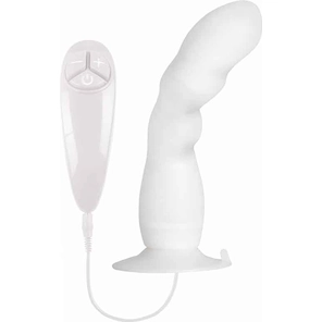  Белый вибратор для G-точки BUNNY ICY 18 см 