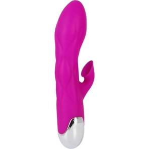  Лиловый вибратор-кролик Super Soft Silicone Sucking Vibrator 20 см 