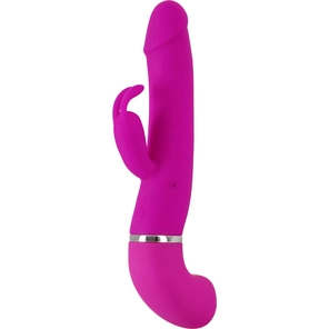  Лиловый вибратор-кролик с функцией сквирта Cumshot Rabbit Vibrator 24 см 