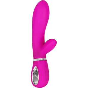  Лиловый вибратор с клиторальным отростком Super Soft Silicone Rabbit Vibrator 20,2 см 