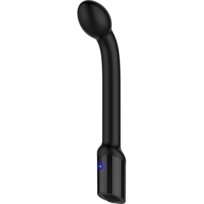  Черный вибростимулятор простаты Rechargeable Prostate Probe 21,7 см 