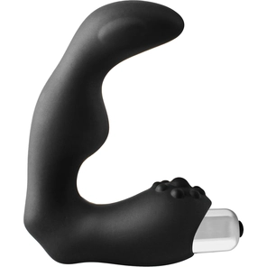  Черный вибромассажер простаты FantASStic Vibrating Prostate Massager 11,3 см 