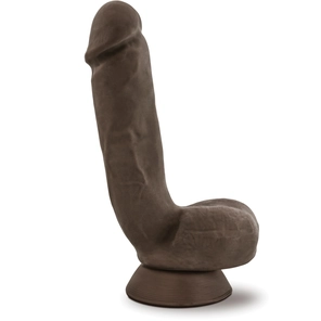  Коричневый фаллоимитатор с мошонкой Jerome 21,6 см 