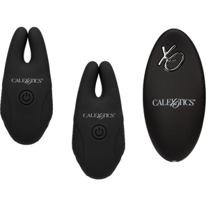  Черные зажимы для сосков с дистанционным управлением Silicone Remote Nipple Clamps 