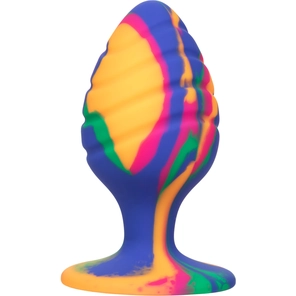  Яркая анальная пробка Cheeky Large Swirl Tie-Dye Plug 9 см 