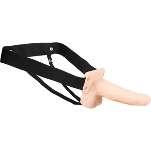  Полый страпон с вибрацией Vibrating Strap-On Sleeve 17,5 см 