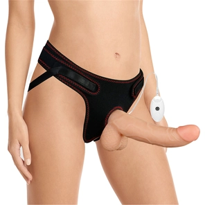  Женский страпон с вибрацией Vibrating Easy Strapon Set 8.5 21,5 см 