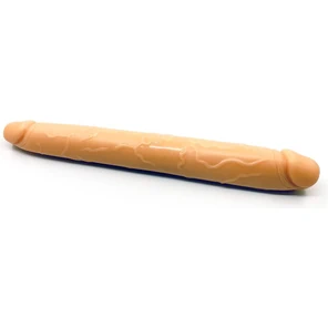  Телесный двухсторонний фаллоимитатор Exxxtreme Double Head Dong 41,3 см 