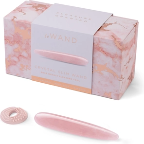  Массажер Le Wand Crystal Slim Wand из розового кварца 