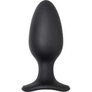  Черная анальная вибропробка HUSH 2 Size L 12,1 см 