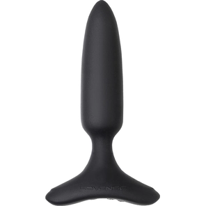  Черная анальная вибропробка HUSH 2 Size S 12,1 см 