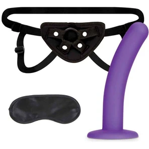  Фиолетовый поясной фаллоимитатор Strap on Harness 5in Dildo Set 12,25 см 