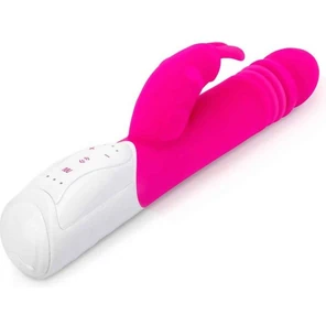  Розовый пульсирующий вибромассажер G-Spot Thrusting Rabbit 24 см 