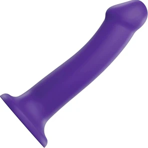  Фиолетовый фаллоимитатор-насадка Strap-On-Me Dildo Dual Density size L 19 см 