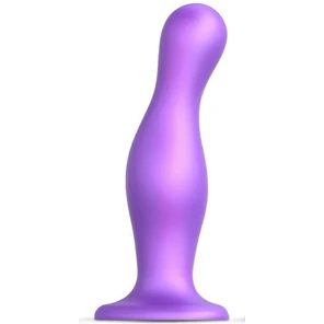  Фиолетовая насадка Strap-On-Me Dildo Plug Curvy size L 