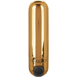  Золотистая вибропуля в чехле для хранения Rechargeable Hideaway Bullet 7,5 см 