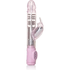  Розовый вибромассажер Thrusting Action Jack Rabbit 19 см 