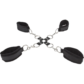  Черный комплект оков Velcro hand and leg cuffs 