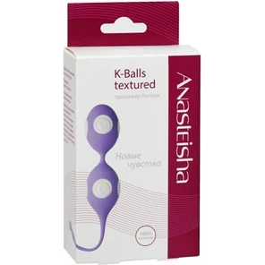  Фиолетовые вагинальные шарики К-Balls textured 