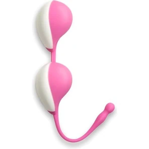  Розовые вагинальные шарики K-Balls Smooth спрей для интимной гигиены в подарок 