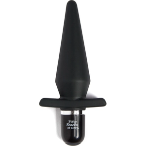  Черная анальная пробка с вибрацией Delicious Fullness Vibrating Butt Plug 14 см 